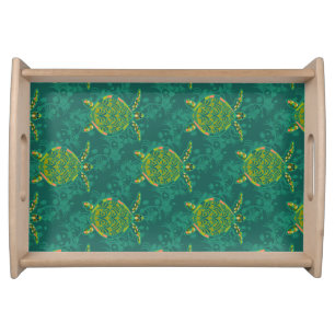 Sea Turtle Aquamarine Serving Tray