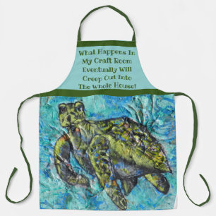 Sea Turtle Art and Crafter's Apron