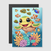 Sea Turtle Baby Happy and Cute Character (Front/Back)