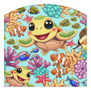 Sea Turtle Baby Happy and Cute Character Door Sign