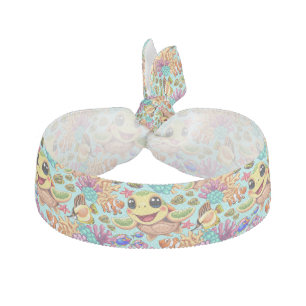 Sea Turtle Baby Happy and Cute Character Elastic Hair Tie