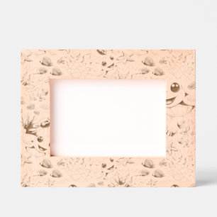 Sea Turtle Baby Happy and Cute Character Engraved Frames