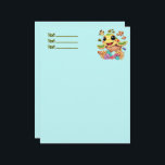 Sea Turtle Baby Happy and Cute Character Letterhead<br><div class="desc">Sea Turtle Cute and Happy Baby Sea Animal Cartoon Character swimming on Summer Underwater,  surrounded tropical fishes and Corals vector Illustration Copyright BluedarkArt TheChameleonArt.</div>