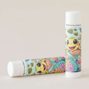 Sea Turtle Baby Happy and Cute Character Lip Balm