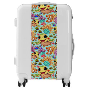 Sea Turtle Baby Happy and Cute Character Luggage