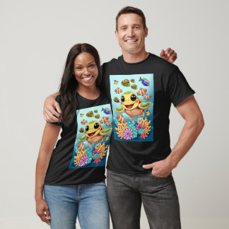 Sea Turtle Baby Happy and Cute Character T-Shirt