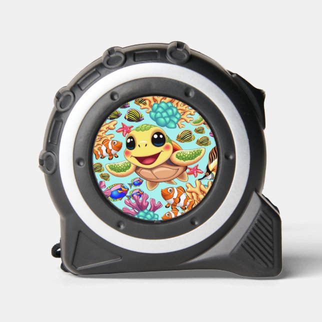 Sea Turtle Baby Happy and Cute Character Tape Measure (Front)