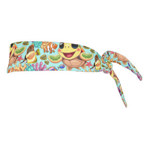 Sea Turtle Baby Happy and Cute Character Tie Headband