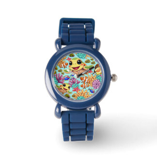 Sea Turtle Baby Happy and Cute Character Watch