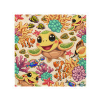 Sea Turtle Baby Happy and Cute Character