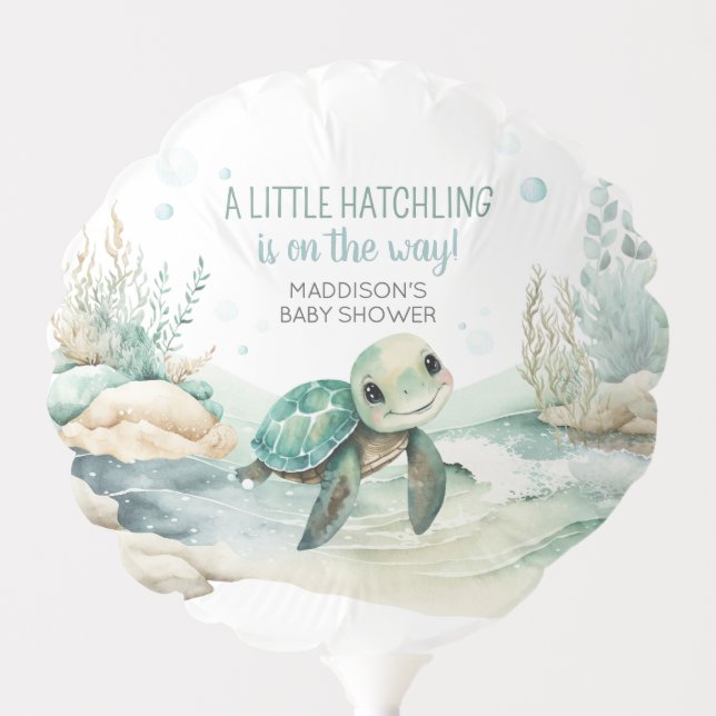 Sea Turtle Baby Shower Balloon (Front)