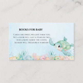 Sea Turtle Baby Shower Books for Baby insert
