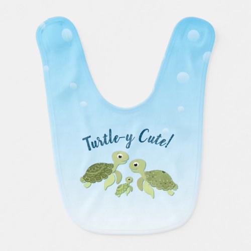 Sea Turtle Baby Shower Co_Ed Gender Neutral Baby Bib