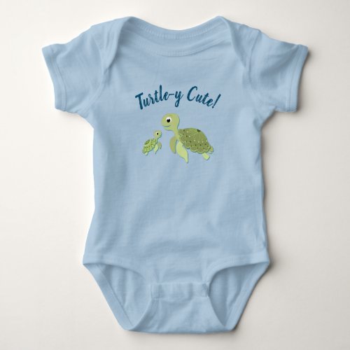 Sea Turtle Baby Shower Co_Ed Gender Neutral Baby Bodysuit