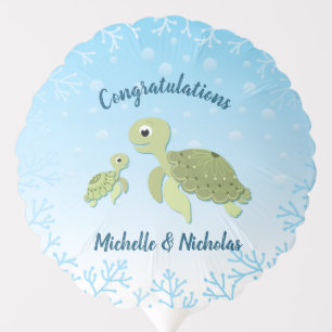Sea Turtle Baby Shower Co-Ed Gender Neutral Balloon