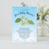 Sea Turtle Baby Shower Co-Ed Gender Neutral Invitation (Standing Front)