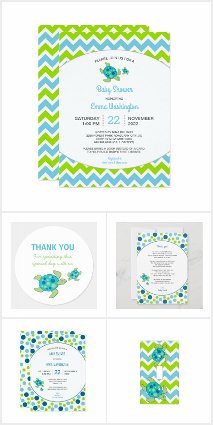 Sea Turtle Baby Shower Collection
