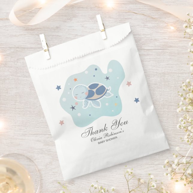 Sea Turtle Baby Shower | Cute Ocean Favor Bag (Clipped)