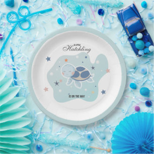 Sea Turtle Baby Shower Cute Ocean Paper Plates