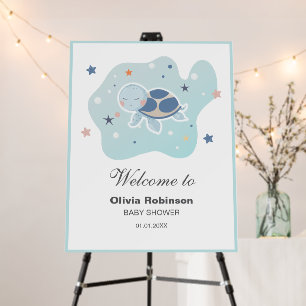Sea Turtle Baby Shower   Cute Ocean Welcome Sign