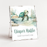 Sea Turtle Baby Shower Diaper Raffle Poster<br><div class="desc">Make your event special with this Under The Sea Baby Shower with our cute and lovely printable Diaper Raffle Sign featuring adorable Boy Baby Shower theme. Download,  personalize,  and create lasting memories with this perfect touch for your joyous celebration!

BS712</div>