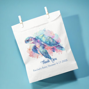Sea Turtle Baby Shower Favor Bag