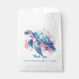 Sea Turtle Baby Shower Favor Bag