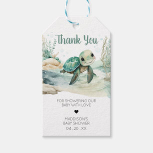Sea Turtle Baby Shower Favor Tags