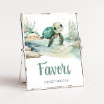 Sea Turtle Baby Shower Favors Poster<br><div class="desc">Make your event special with this Under The Sea Baby Shower with our cute and lovely printable Favors Sign featuring adorable Boy Baby Shower theme. Download,  personalize,  and create lasting memories with this perfect touch for your joyous celebration!

BS712</div>