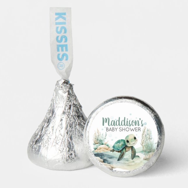 Sea Turtle Baby Shower Hershey®'s Kisses® (Front)