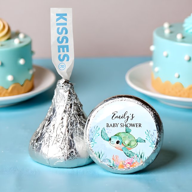 Sea Turtle Baby Shower Hershey®'s Kisses® (Creator Uploaded)
