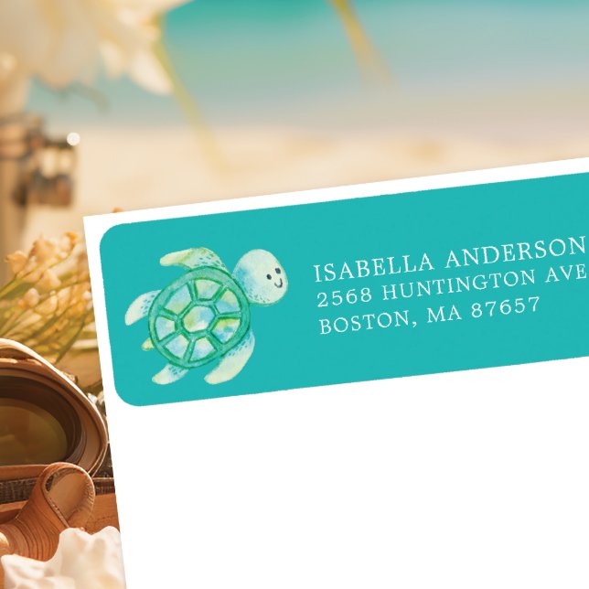 Sea Turtle Baby Shower Label (Creator Uploaded)