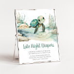 Sea Turtle Baby Shower Late Night Diapers Poster<br><div class="desc">Make your event special with this Under The Sea Baby Shower with our cute and lovely printable Late Night Diapers Sign featuring adorable Boy Baby Shower theme. Download,  personalize,  and create lasting memories with this perfect touch for your joyous celebration!

BS712</div>