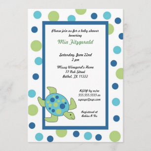 Sea Turtle Baby Shower or birthday party invite