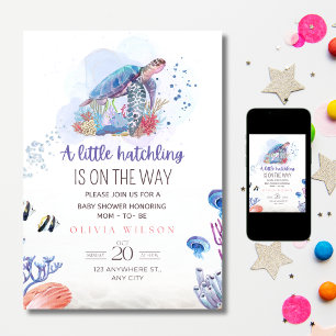 Sea Turtle Baby Shower Under The Sea Baby Boy Invitation