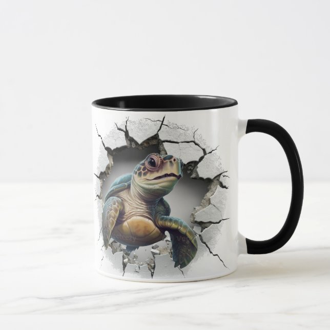 Sea turtle background mug (Right)