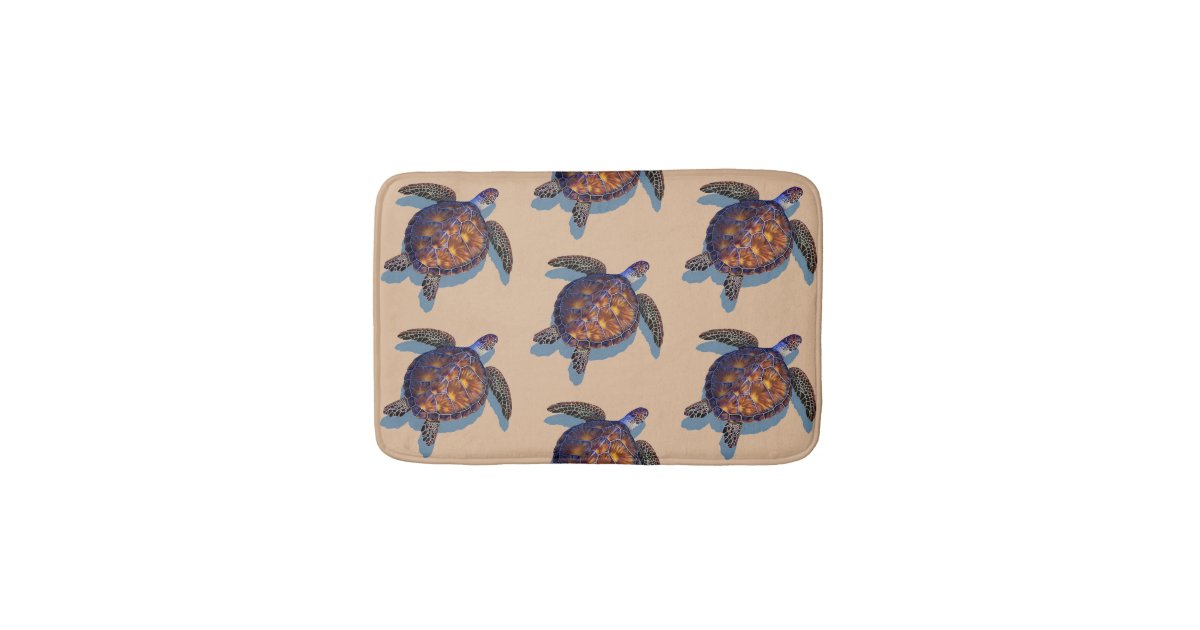 Sea turtle bath mat | Zazzle.com