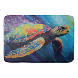 CYNLON Painting Dancing Sea Turtles Accessories Bathroom Decor