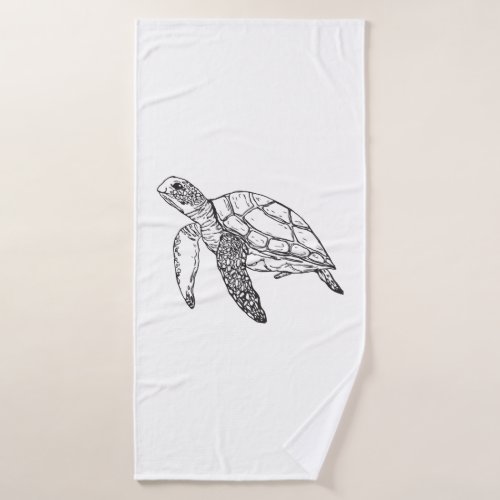 sea turtle bath towel