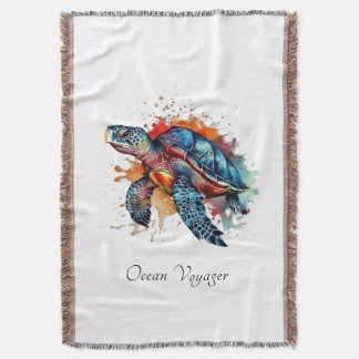 Sea Turtle Beach House Cozy Accent Throw Blanket