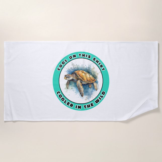 Sea Turtle      Beach Towel (Front)