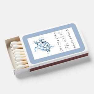 Sea Turtle Beach Wedding Theme Matchboxes