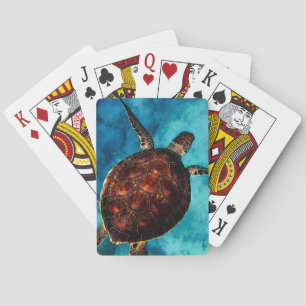 Sea Turtle Beauty Poker Cards