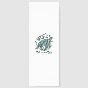 Sea Turtle Bible Verse Vintage Engraving Design_1 Bookmarks