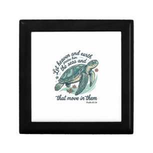 Sea Turtle Bible Verse Vintage Engraving Design_1 Gift Box