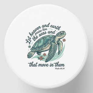 Sea Turtle Bible Verse Vintage Engraving Design_1 Mini Candle Favors