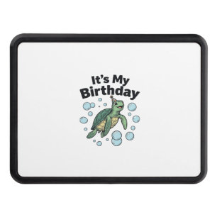 Sea Turtle Birthday Shirt Design_1 Hitch Cover