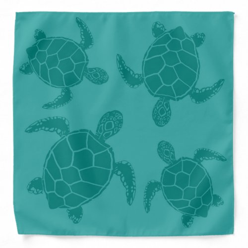 Sea Turtle Blue Bandana