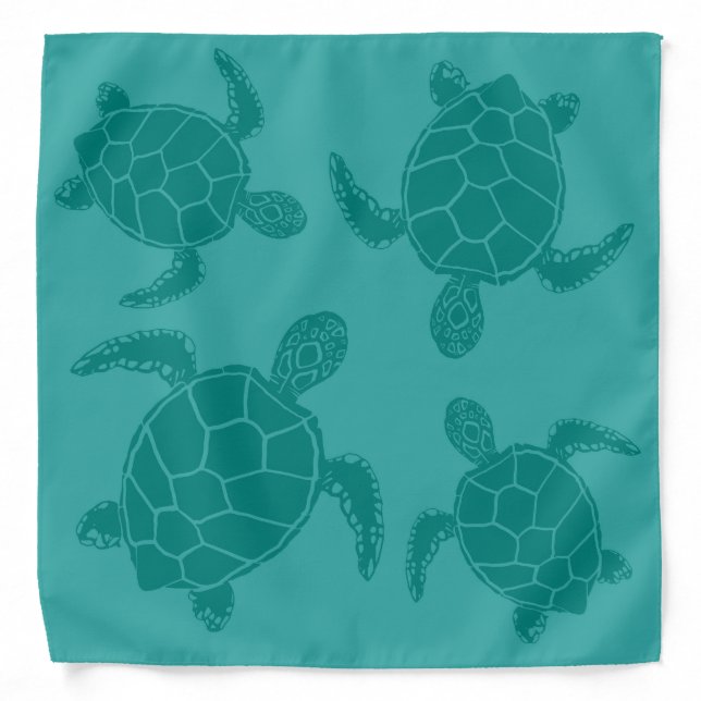 Sea Turtle Blue Bandana (Front)