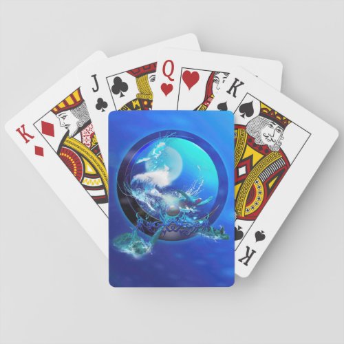 SEA TURTLE BLUE MOON RACE POKER CARDS